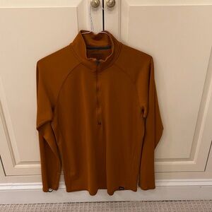 Men's burnt orange Half-Zip Sweater